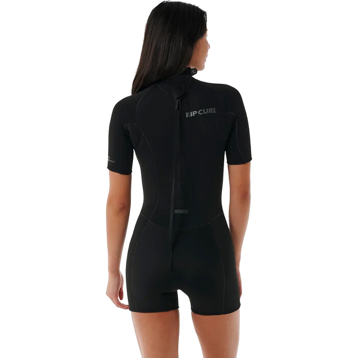 2024 Rip Curl Womens Dawn Patrol 2mm Back Zip Shorty Wetsuit 136WSP - Black